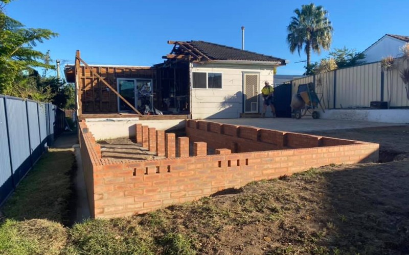 New Footings and brick works